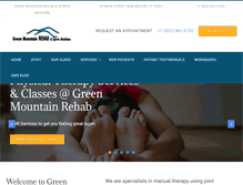 Tablet Screenshot of greenmtrehab.com